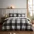 Finlay Check King Size Duvet Set - Charcoal