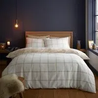 Finlay Check Single Duvet Set - Natural