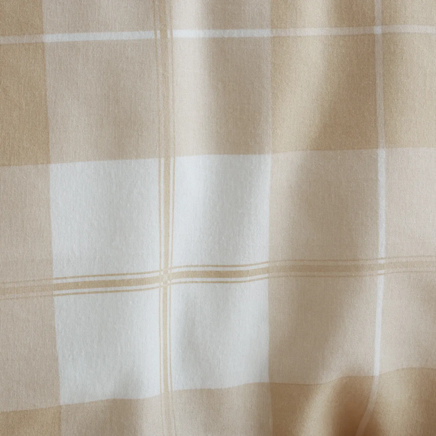 Finlay Check Super King Size Duvet Set - Natural