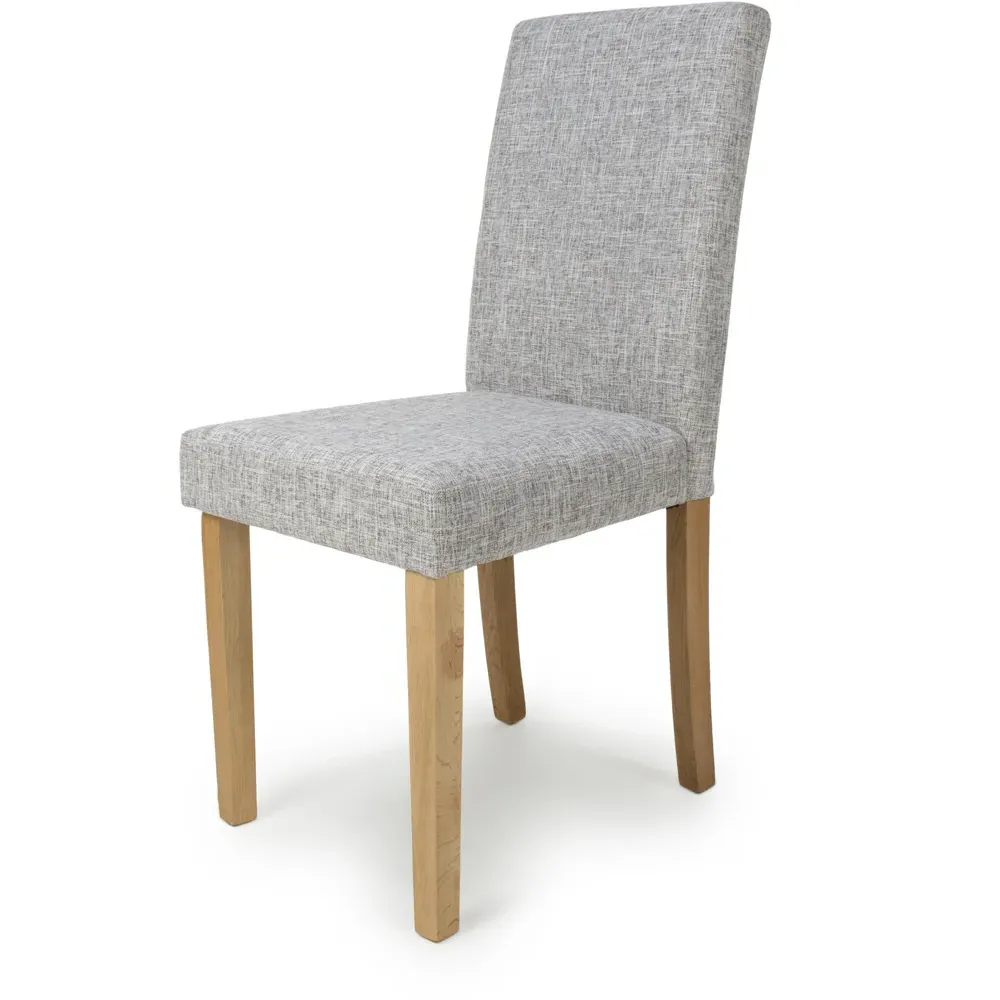 Finley Set of 2 Dining Chairs - Grey, Linen Effect