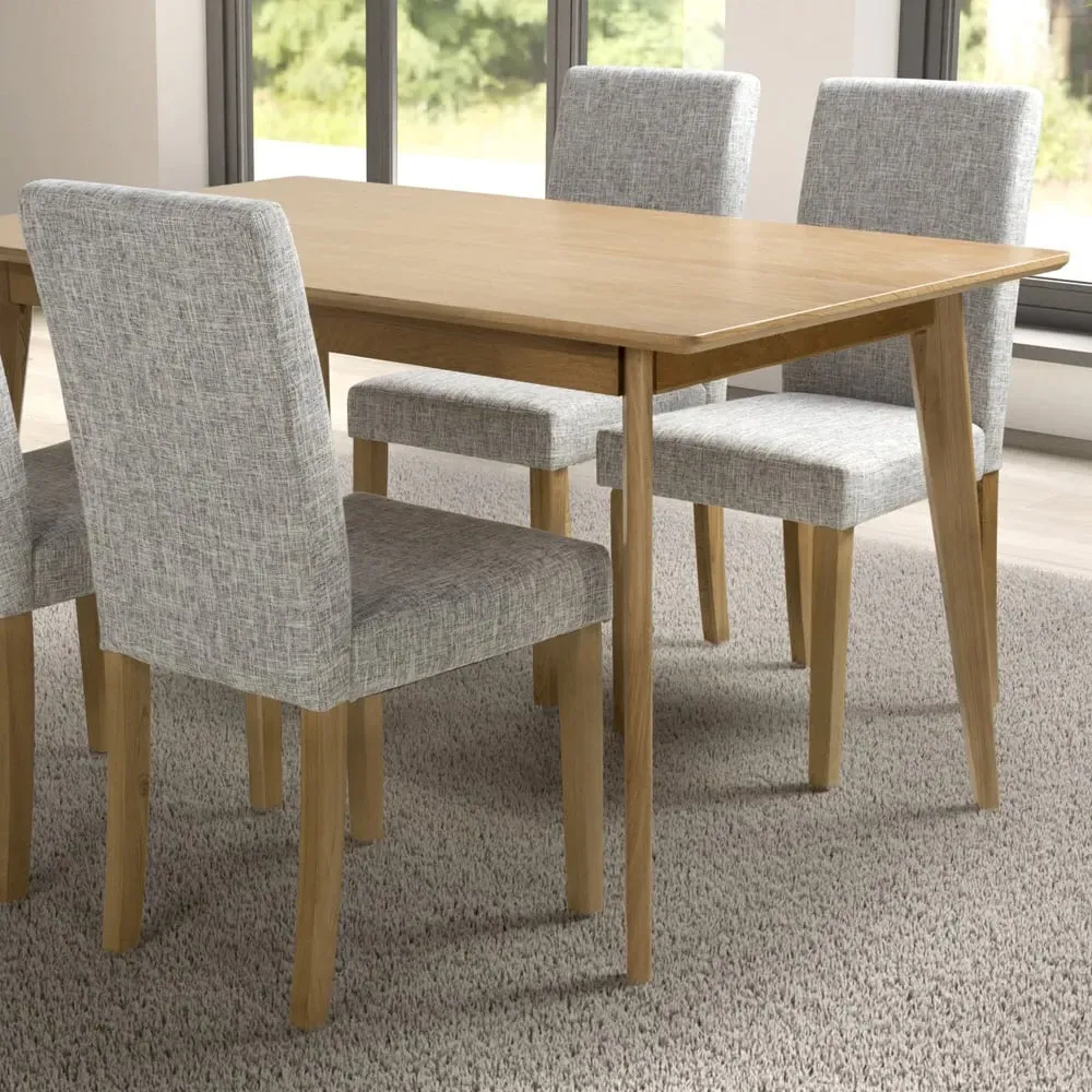 Finley Set of 2 Dining Chairs - Grey, Linen Effect image