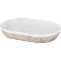 Finnish Spa Soap Dish - White, Brown