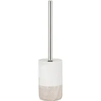 Finnish Spa Toilet Brush Holder - White, Brown