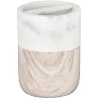 Finnish Spa Toothbrush Holder - White, Brown