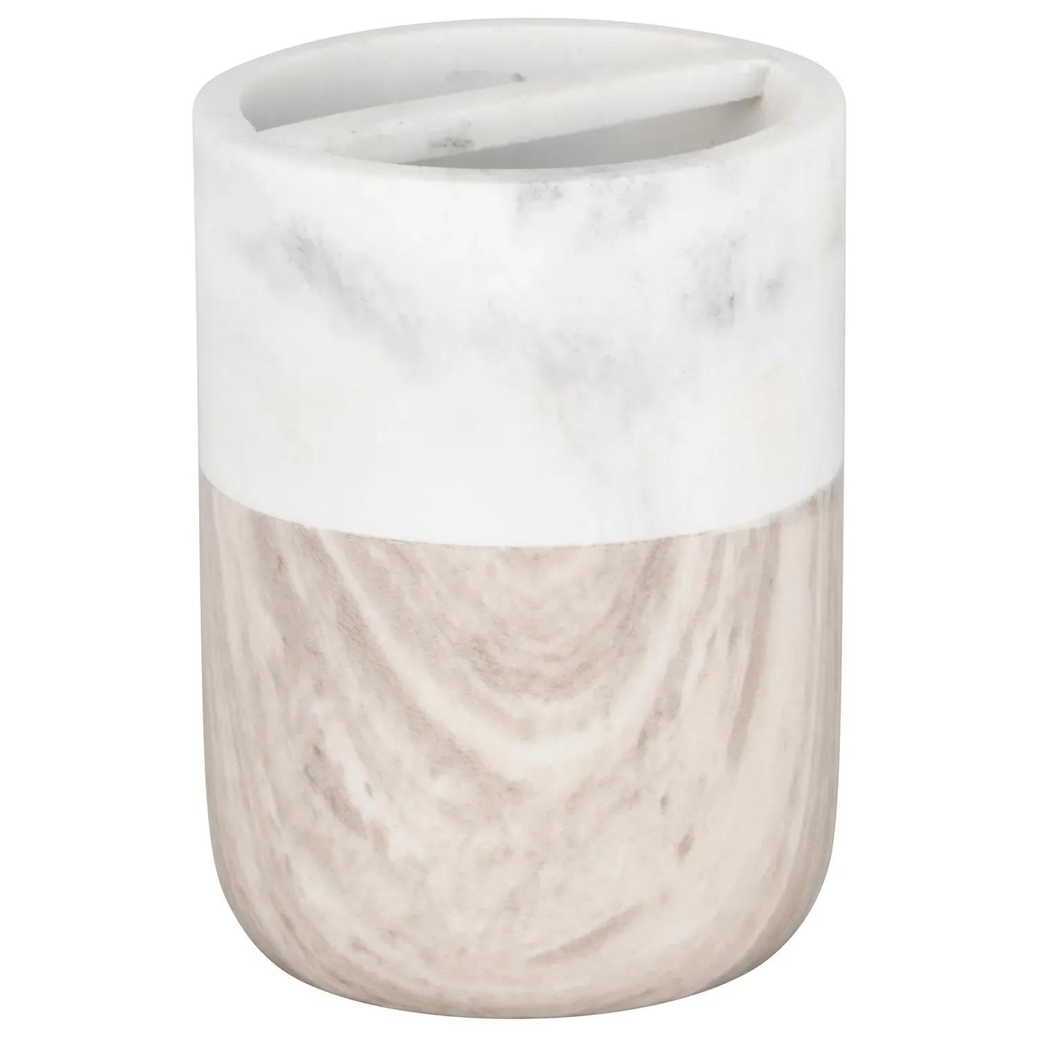 Finnish Spa Toothbrush Holder - White, Brown