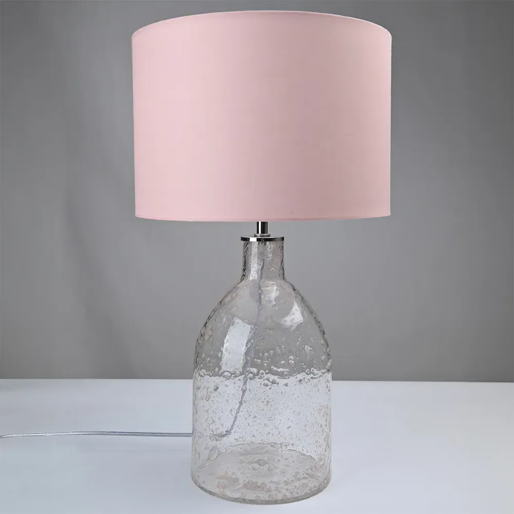 Fiona Table Lamp - Pink, Glass