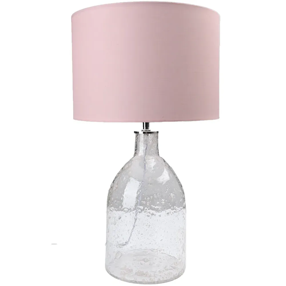 Fiona Table Lamp - Pink, Glass