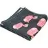 Flamingo Rubber Ring Hand Towel - Dark Grey, Cotton