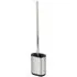 Flat Toilet Brush Holder with Brush - Silver
