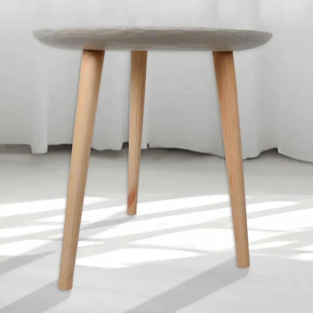 Flat Top Side Table - Grey, Wood