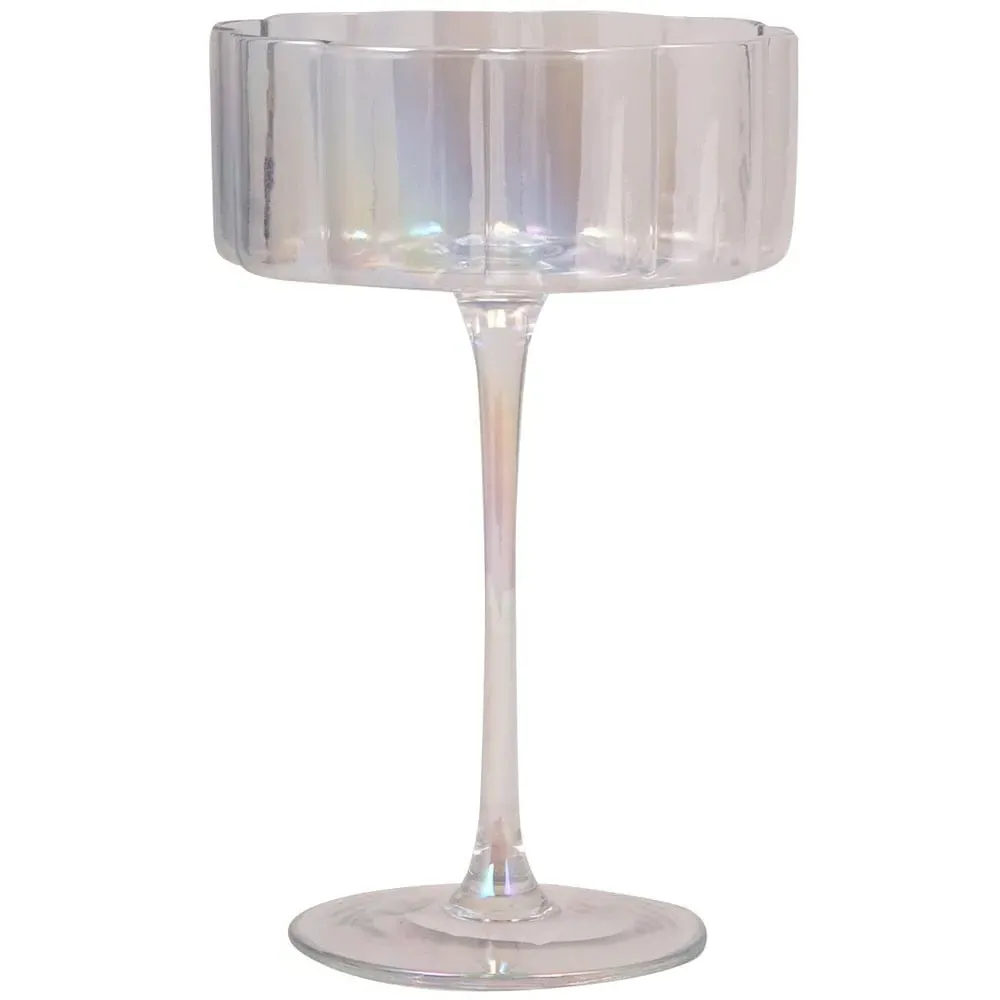 Fleur Lustre Coupe Glass