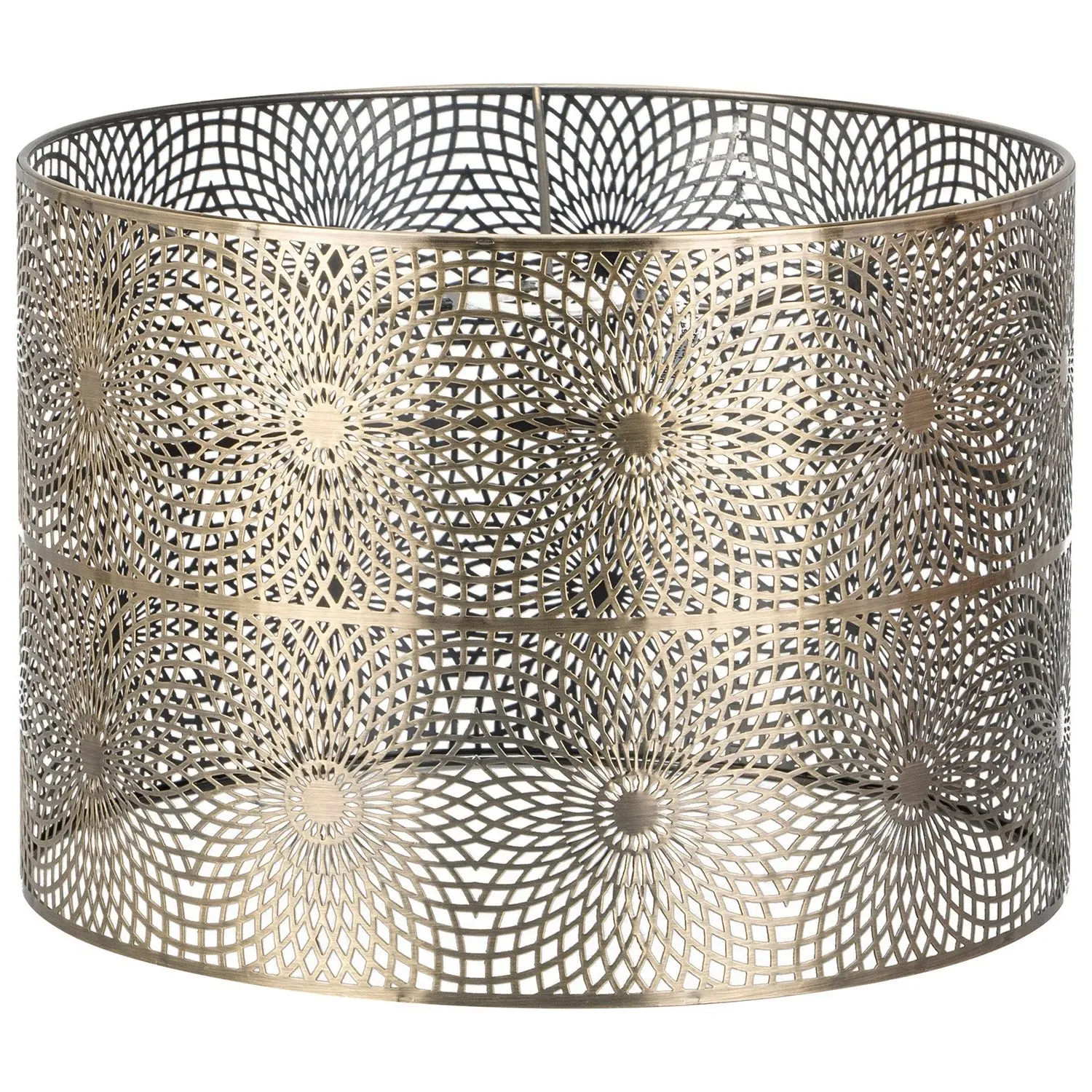 Floral Fretwork Pendant Light - Bronze image