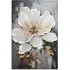 Floral Handpainted Canvas - White