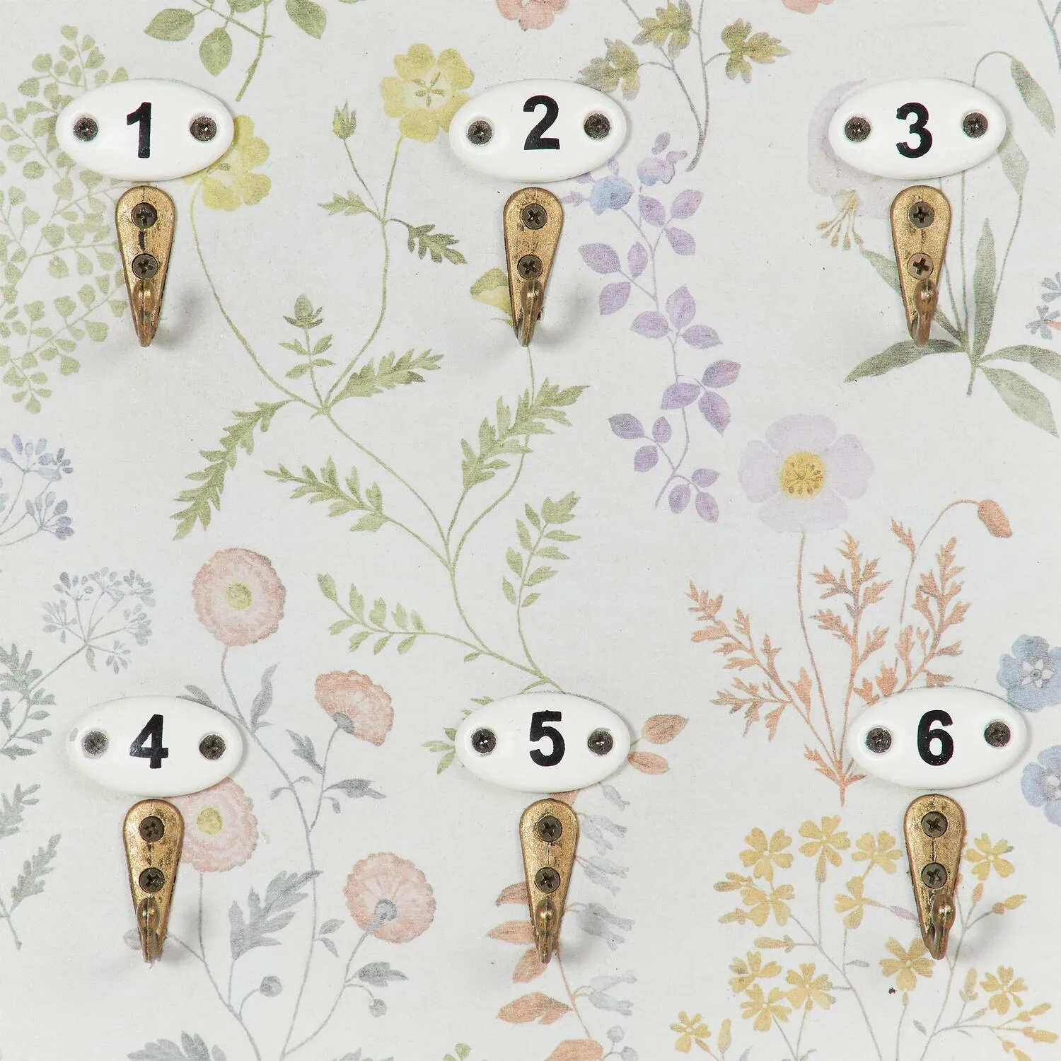 Floral Key Hanging Plaque - Natural