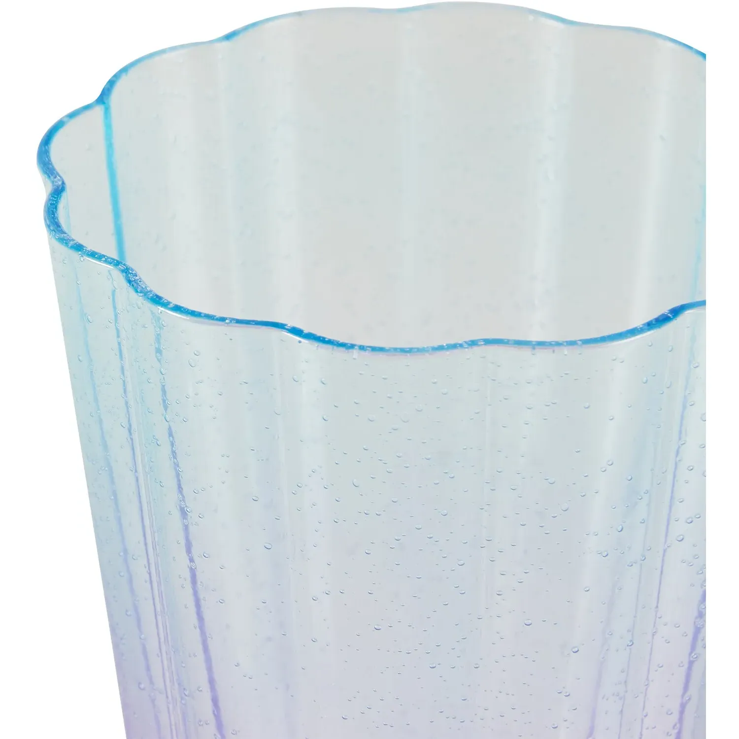 Floral Ombre Bubble Hiball Glass - Purple, Blue