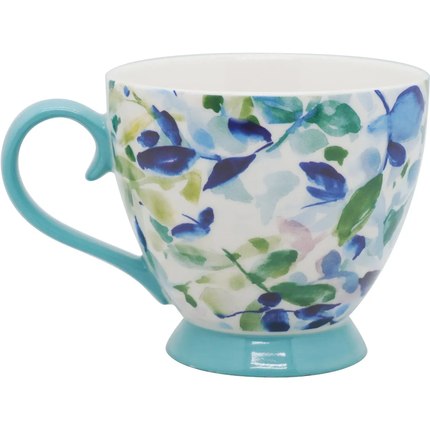 Floral Print Mug - Blue