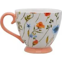 Floral Print Mug - Orange