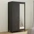 Florence Barcelona 2 Door Mirrored Wardrobe with Drawers - Black