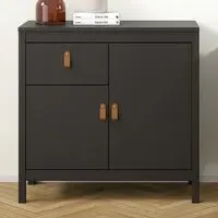 Florence Barcelona 2 Door Sideboard with Drawer - Black