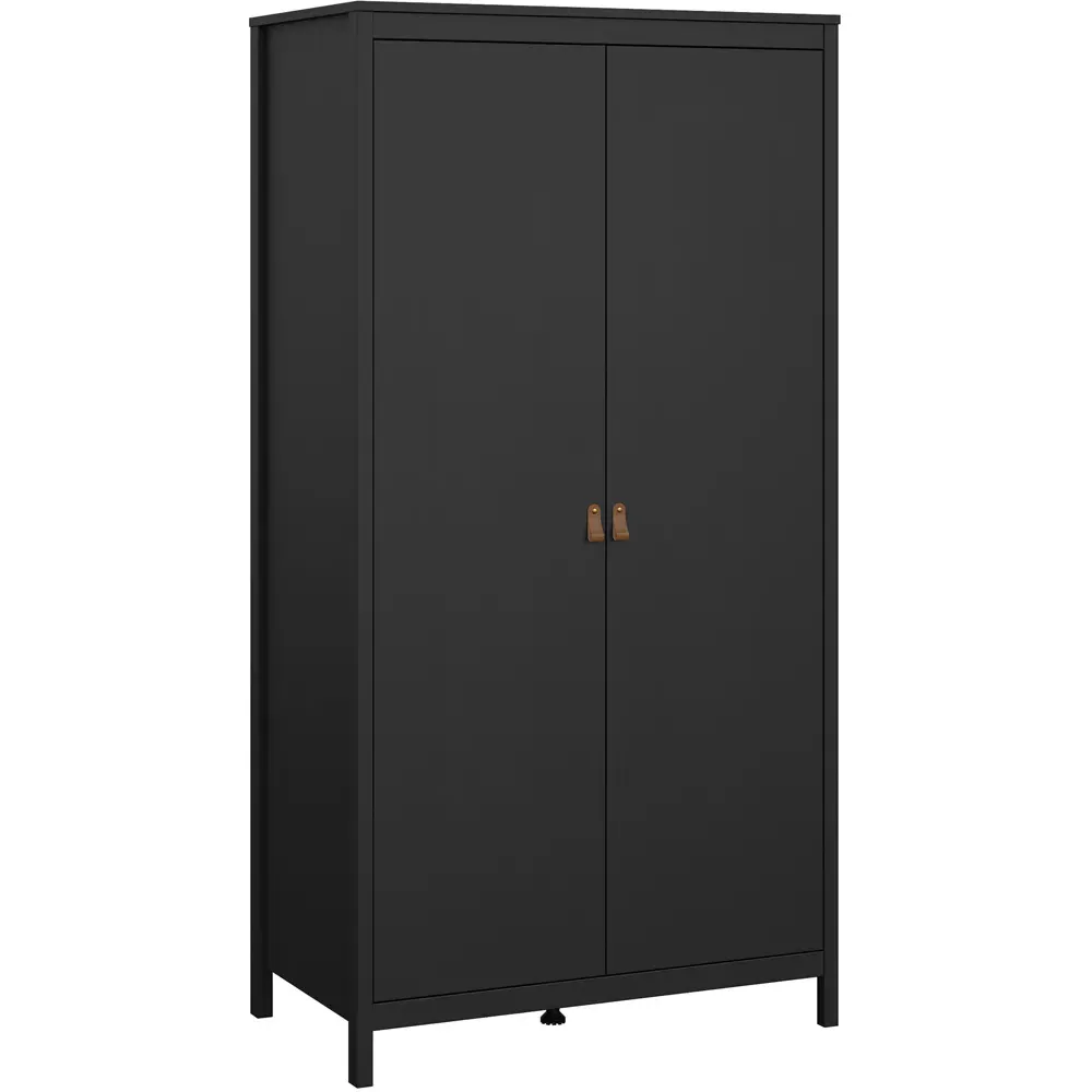 Florence Barcelona 2 Door Wardrobe - Black