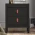 Florence Barcelona 2 Drawer Bedside Table - Black