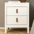 Florence Barcelona 2 Drawer Bedside Table - White