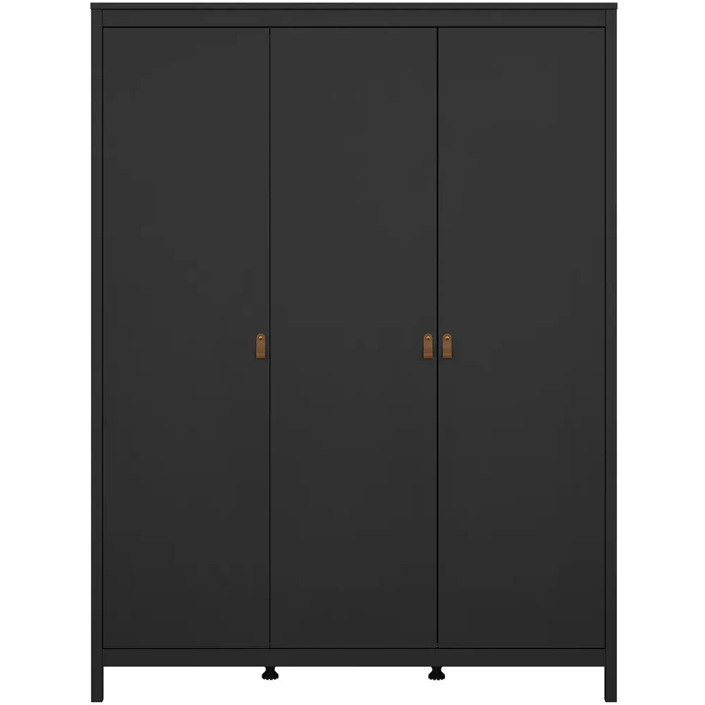 Florence Barcelona 3 Door Wardrobe - Black