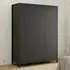 Florence Barcelona 3 Door Wardrobe - Black