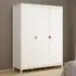 Florence Barcelona 3 Door Wardrobe - White