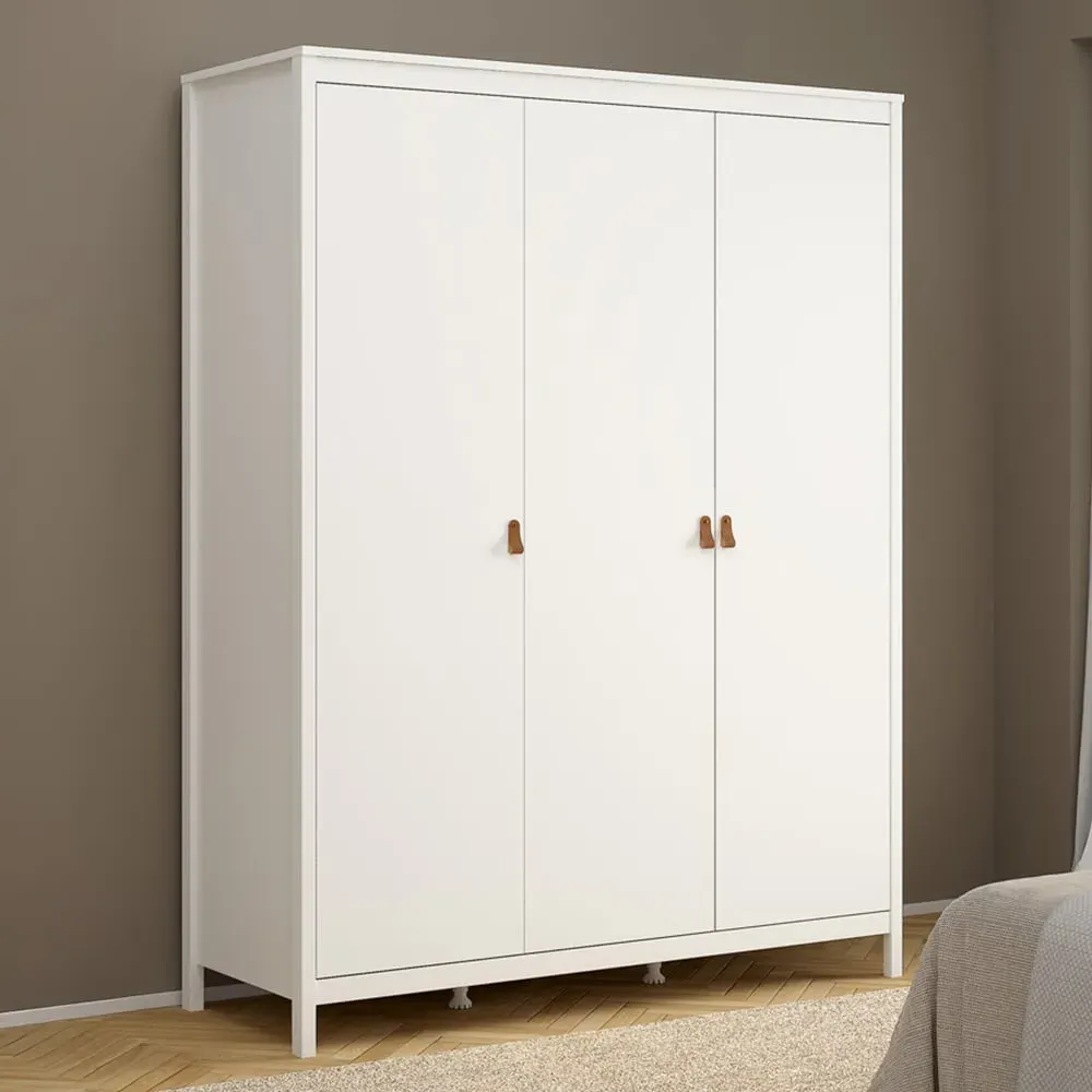 Florence Barcelona 3 Door Wardrobe - White image