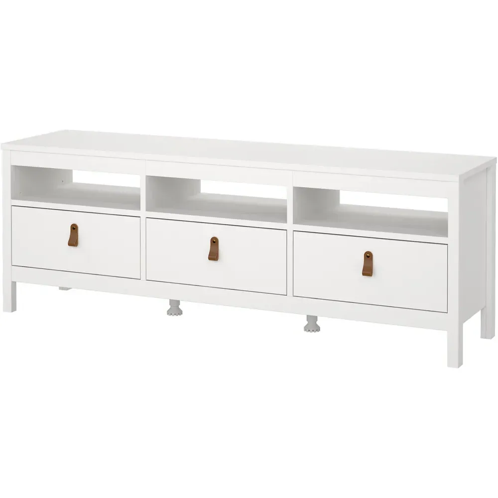 Florence Barcelona 3 Drawer 3 Shelf TV Unit - White