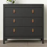 Florence Barcelona 3 Drawer Chest of Drawers - Black