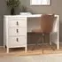 Florence Barcelona 3 Drawer Desk - White