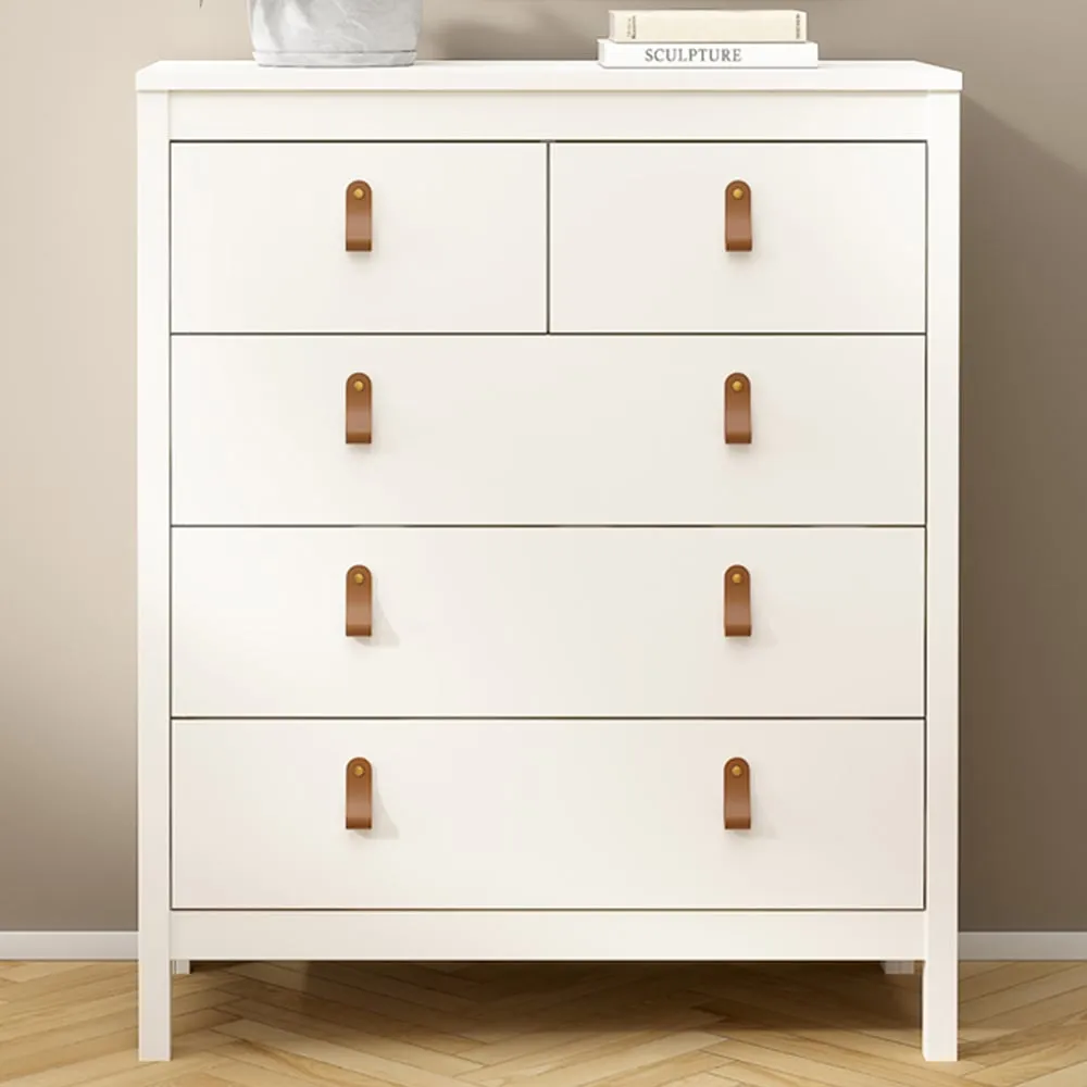 Florence Barcelona 5 Drawer Chest of Drawers - White