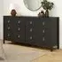 Florence Barcelona 8 Drawer Double Dresser - Black