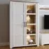 Florence Bohol 2 Door Display Cabinet - White, Riviera Oak