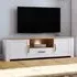 Florence Bohol 2 Door TV Unit with Drawer - White, Riviera Oak