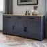 Florence Bohol 3 Door 3 Drawer Sideboard - Navy, Riviera Oak