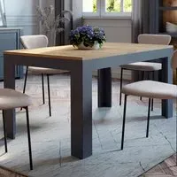 Florence Bohol 4-Seater Extendable Dining Table - Navy, Oak