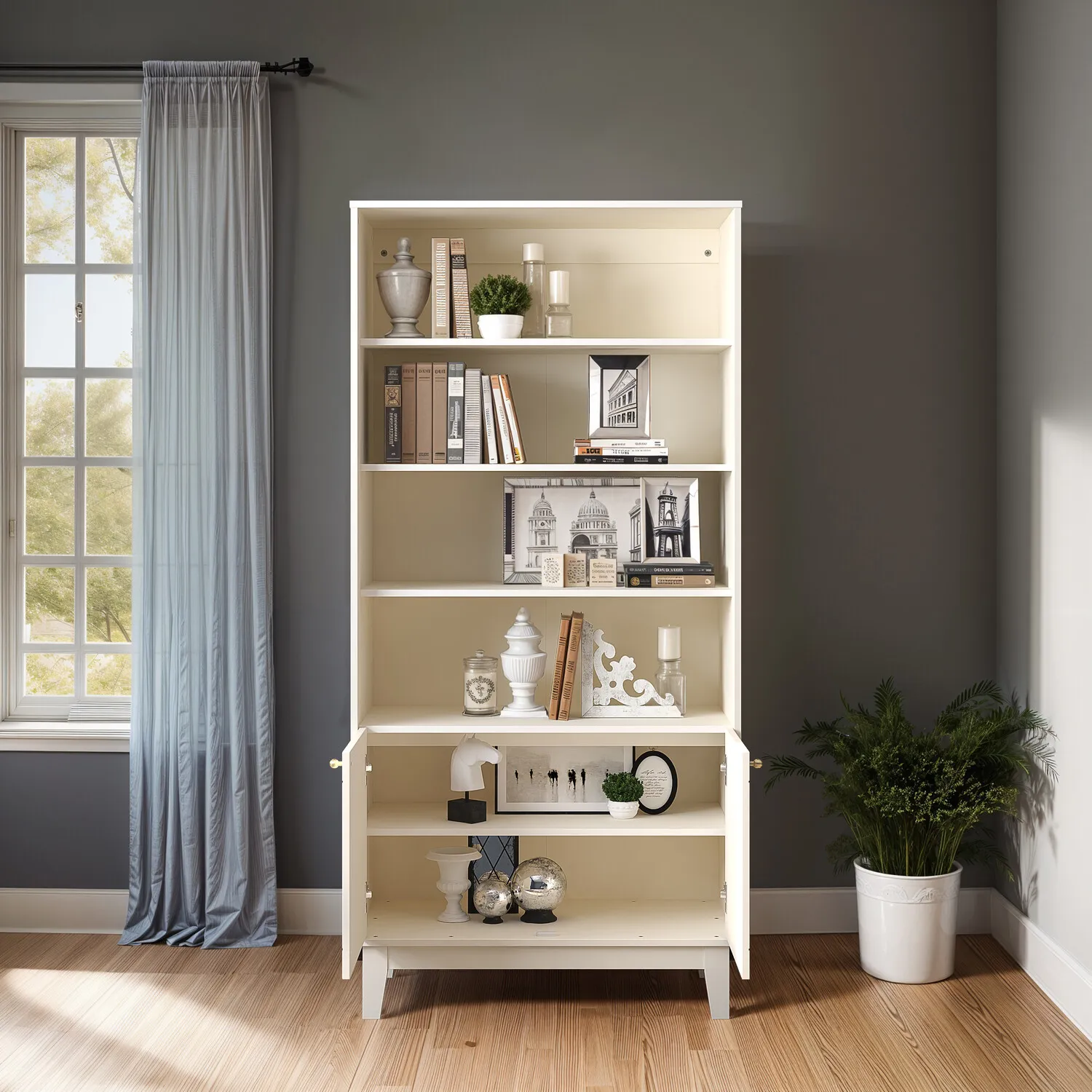 Florence Display Cabinet - Cream