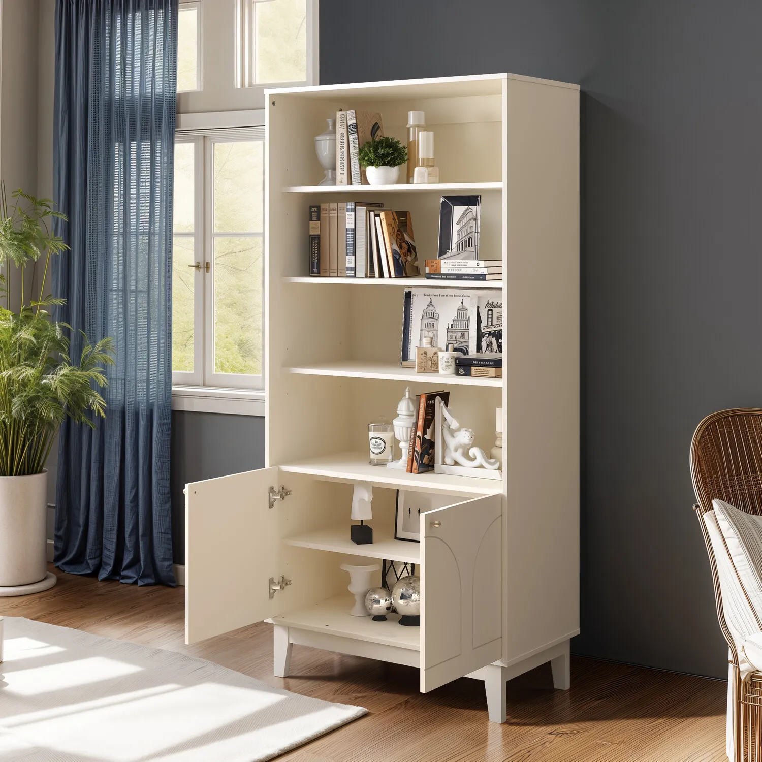 Florence Display Cabinet - Cream