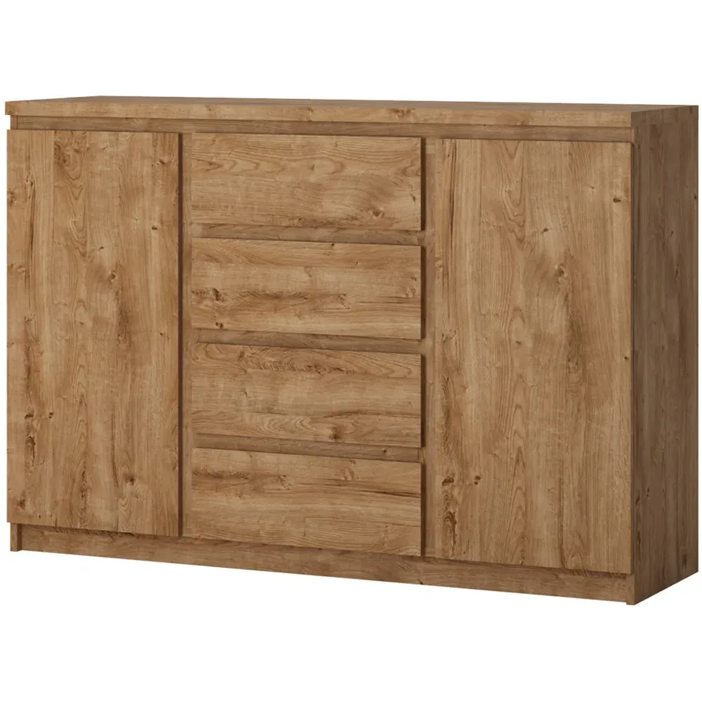 Florence Fribo 2 Door 4 Drawer Sideboard - Golden Ribbeck Oak