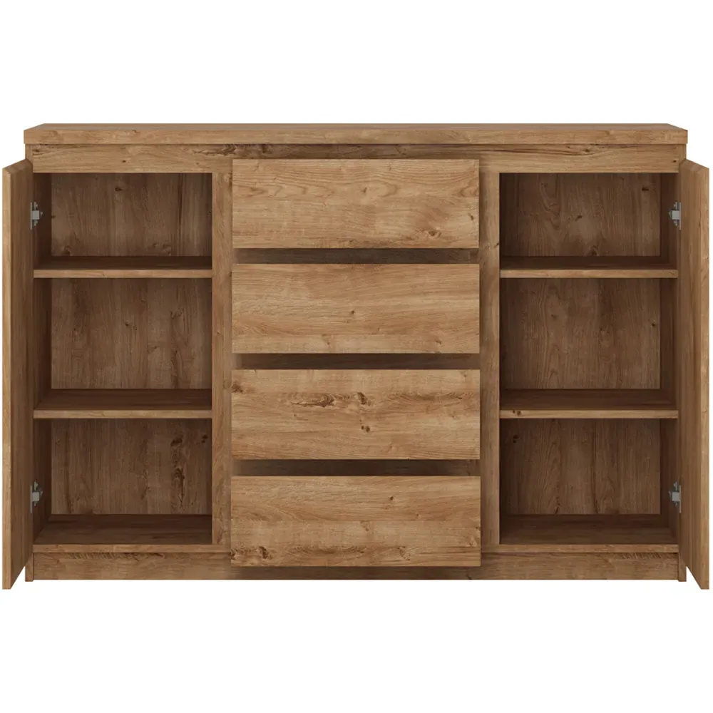 Florence Fribo 2 Door 4 Drawer Sideboard - Golden Ribbeck Oak