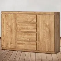 Florence Fribo 2 Door 4 Drawer Sideboard - Golden Ribbeck Oak