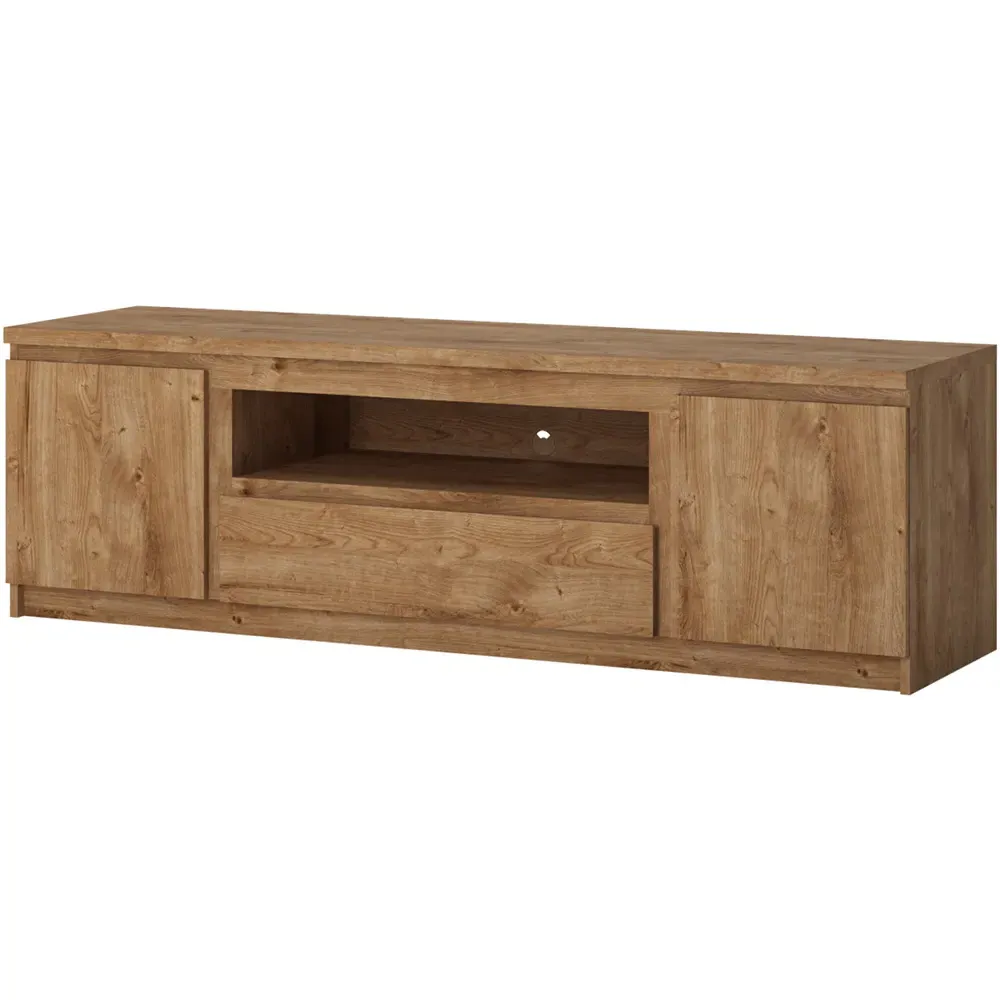 Florence Fribo 2 Door TV Cabinet with Drawer - Brown