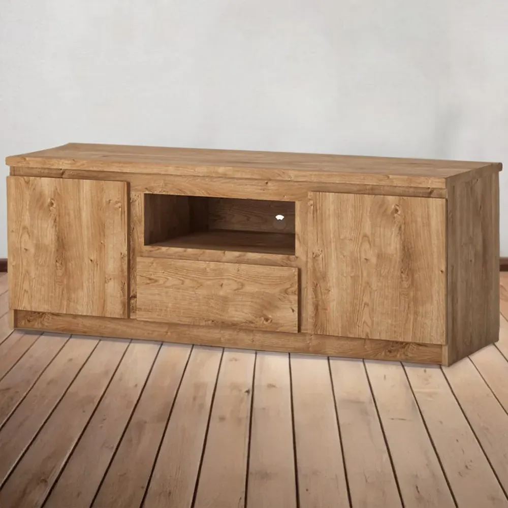 Florence Fribo 2 Door TV Cabinet with Drawer - Brown