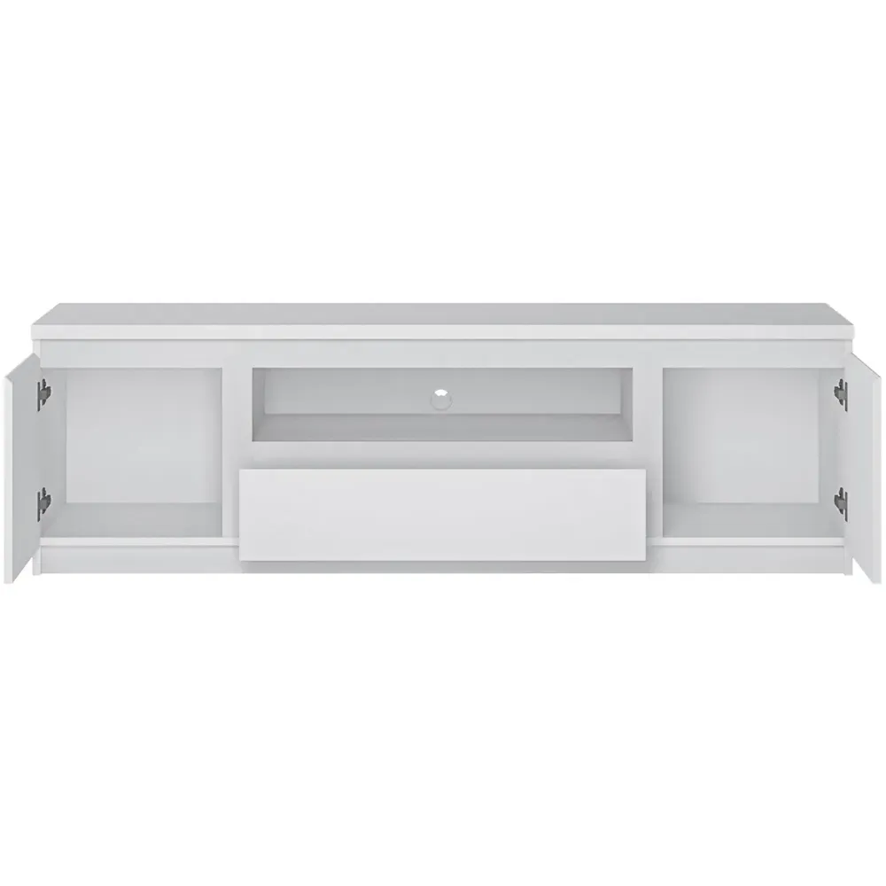 Florence Fribo 2 Door TV Cabinet with Drawer - White