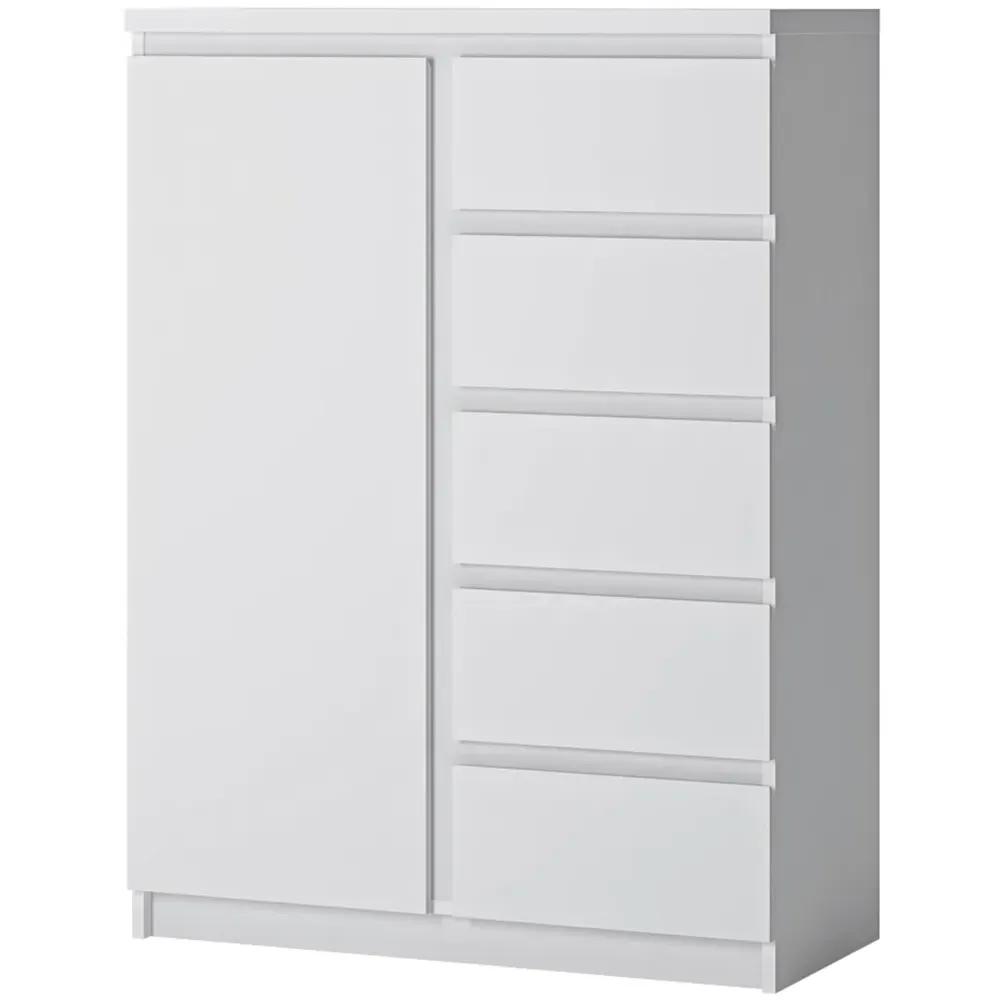 Florence Fribo Single Door Cabinet with Storage - White
