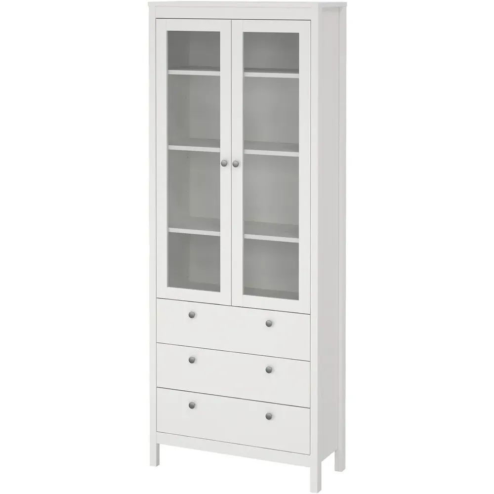 Florence Madrid 2 Door 3 Drawer China Cabinet - White