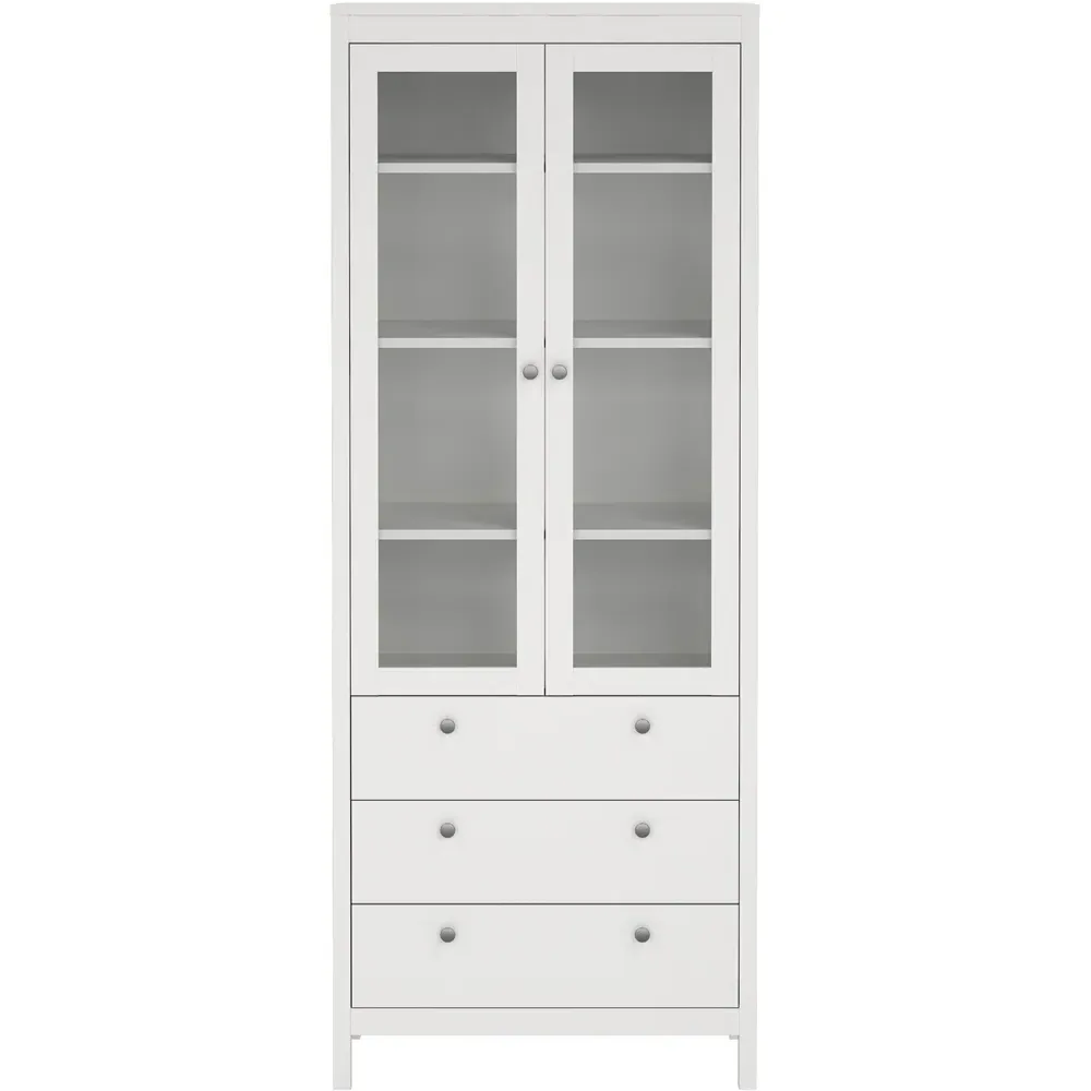 Florence Madrid 2 Door 3 Drawer China Cabinet - White